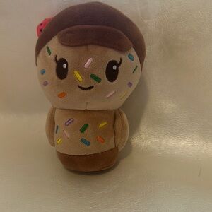 Charming Brown and Tan Stuffed Animal with Colorful Sprinkles